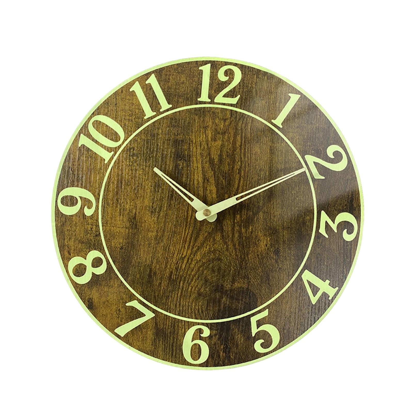 12 inch Luminous Wall Clock, Silent Circular Night Lights, in The Dark