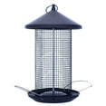 thumbnail image 1 of 12 inch Matte Black Heavy Duty Mesh Metal 3 Lb. Secure Cap Cover Nut Bird Feeder, 1 of 2