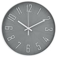 thumbnail image 1 of 12 inch Modern Quartz Wall Clocks Battery Operated,Silent Non Ticking 3D Numbers Round Wall Clock for Kitchen Bedroom Living Room Office Classroom Decor, 1 of 7