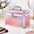 Combination Storage Lock 12-inch Pink Lock Box with Combination Lock, Secure Storage for ...