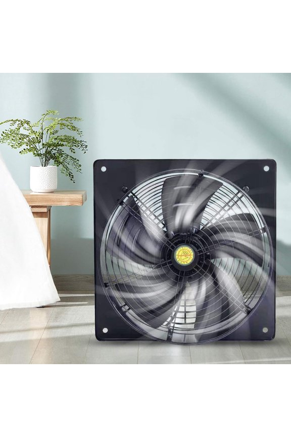 12 inch Portable Exhaust Fan, 125W Wall Mounted Vent Fans, Ventilation Blower for Garage Shops Kitchen Bathroom Ceiling Attic Household Window Basement Ventilation Fan,1200CMF