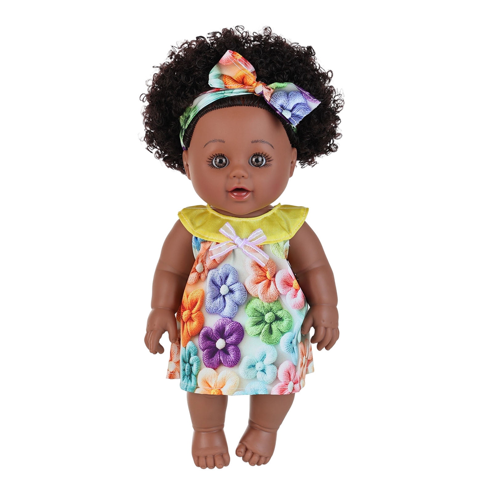 12-inch Poseable Baby Doll for Girls - Realistic Black Doll Toy with ...