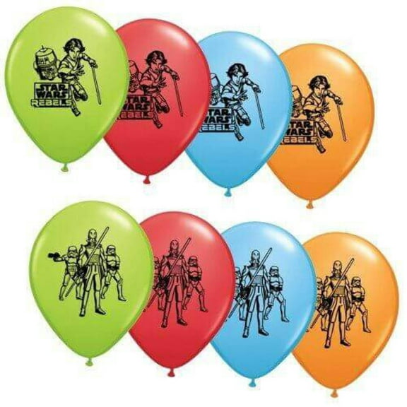12 inch Qualatex Star Wars Rebels (6 Pk) Latex Balloons (6 Pack) - Party Supplies Decorations