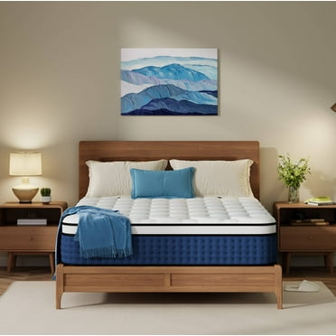 GREOO 12" Queen Mattress, Fiberglass Free, Medium Firm Feel Memory Foam and Individual Pocket Springs, Motion Isolation, Certified Safe Foams & Fabric, Hybrid Mattress in a Box, 365-Night Trial