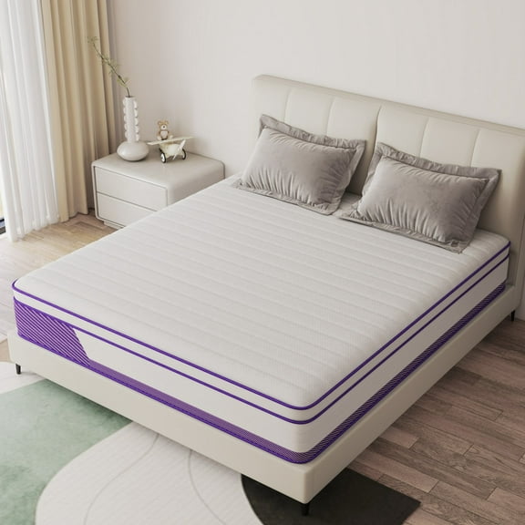 AMENDPATURE 12-inch Queen Hybrid Mattress,Memory Foam & Pocketed Springs,Motion Isolation,CertiPUR-US Certified in a Box,Medium Tension,Adult