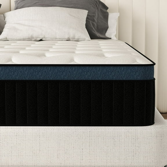 lemontalking 12 inch Queen Mattresses, Pocket Spring Hybrid Mattress with Gel Memory Foam for Cool Sleep,Medium Firm
