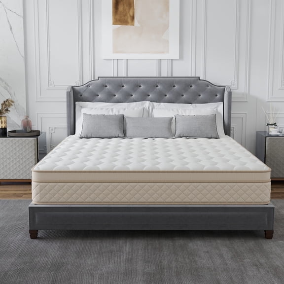 AMENDPATURE 12-inch Queen Size Hybrid Mattress in a Box: Gel-Infused Memory Foam + Pocket Spring Hybrid (Adult Use)