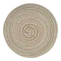 12-inch Round Heat Insulation Placemat Niriyo Non-Slip Table Mat for Dining, PVC Woven, Waterproof