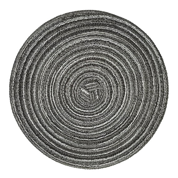 12-inch Round Heat Insulation Placemat Niriyo Non-Slip Table Mat for Dining, PVC Woven, Waterproof