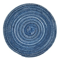 12-inch Round Heat Insulation Placemat Niriyo Non-Slip Table Mat for Dining, PVC Woven, Waterproof