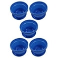 thumbnail image 1 of 12 inch Sea Blue Planter Pots and Saucers, Set of 5, Plastic, Weather Resistant, Indoor-Outdoor Use, 1 of 3