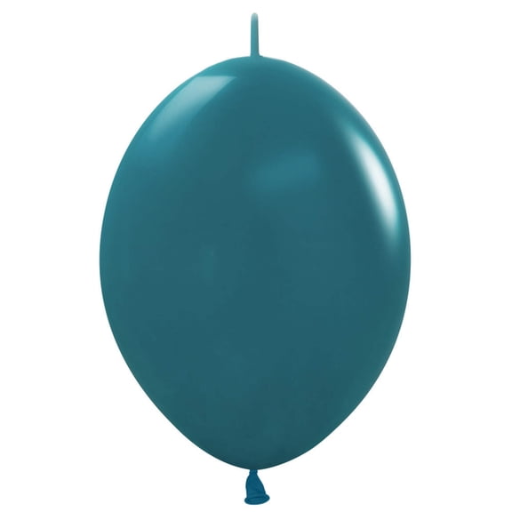 12 inch Sempertex Link-O-Loon Deluxe Deep Teal Latex Balloons (50 Pack) - Party Supplies Decorations