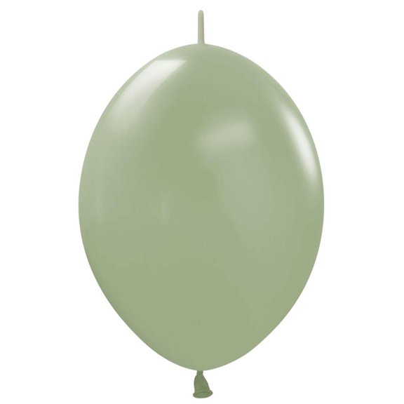 12 inch Sempertex Link-O-Loon - Deluxe Eucalyptus Latex Balloons (50 Pack) - Party Supplies Decorations