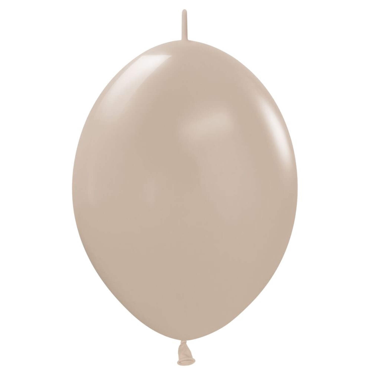 12 inch Sempertex Link-O-Loon - Deluxe White Sand Latex Balloons (50 Pack) - Party Supplies Decorations