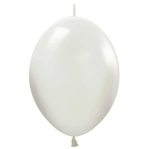 12 inch Sempertex Link-O-Loon - Pastel Dusk Cream Latex Balloons (50 Pack) - Party Supplies Decorations