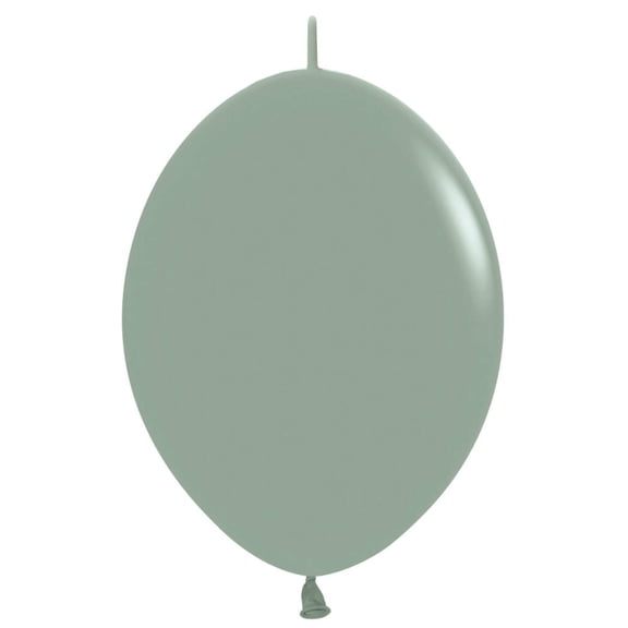 12 inch Sempertex Link-O-Loon - Pastel Dusk Laurel Green Latex Balloons (50 Pack) - Party Supplies Decorations