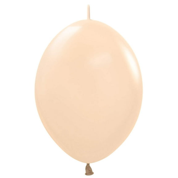 12 inch Sempertex Link-O-Loon Pastel Matte Malibu Peach Latex Balloons (50 Pack) - Party Supplies Decorations