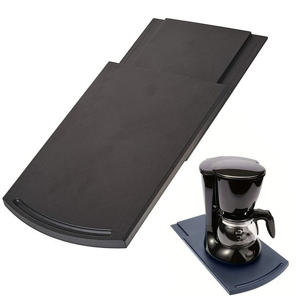 12-inch Sliding Coffee Maker Tray for Toasters, Kitchen Appliance Moving Caddy, Countertop Storage Shelf
