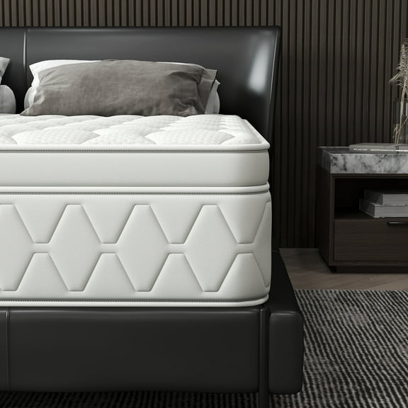12-inch Spring Mattress - Medium Firmness, Enhanced Support, Ergonomic Memory Foam with Pocket Springs, Delivering a Comfortable and Supportive Sleeping Experience