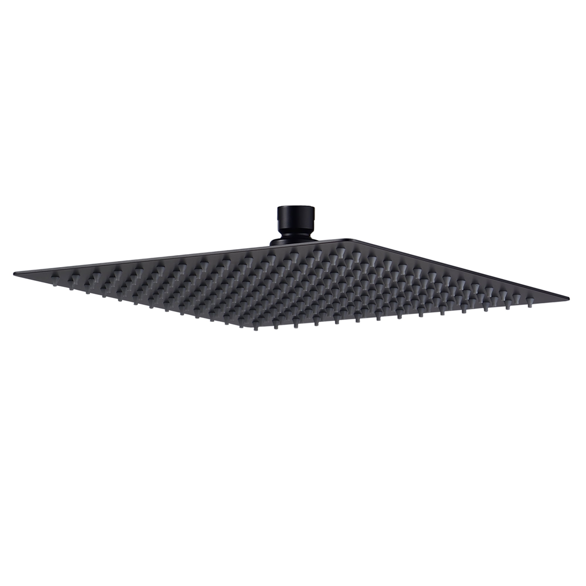 12-Inch Matte Black Stainless Steel Square Rain Shower Head