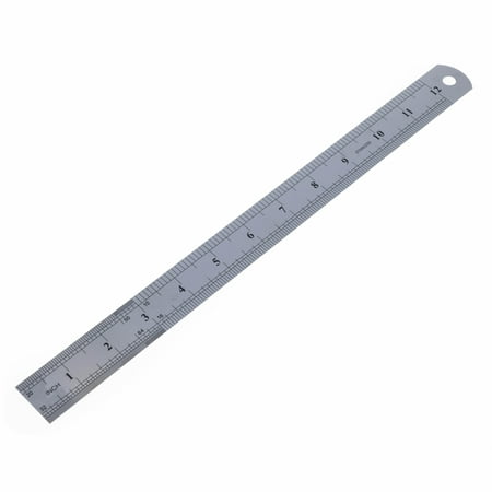 12 inch Stainless Steel Ruler Metric and SAE Measurements