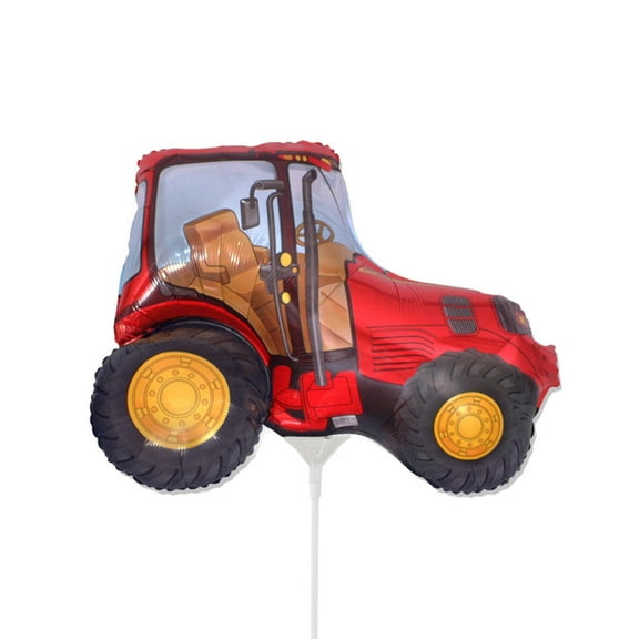 12 inch Tractor - Red (Air-Fill Only) Foil Mylar Balloon - Party Supplies Decorations