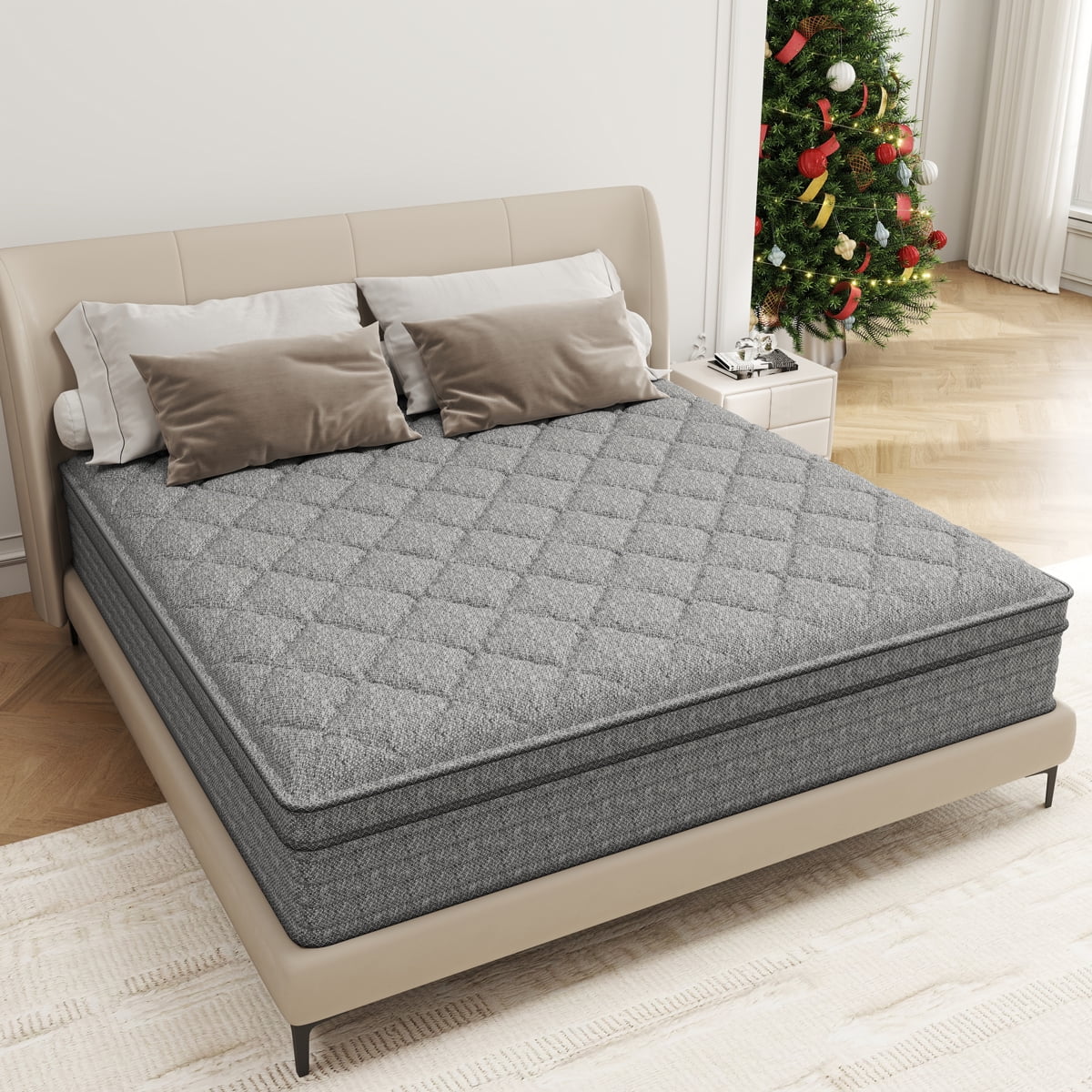 AMENDPATURE 12 inch Twin Hybrid Mattress,Memory Foam & Spring，Medium Comfort in a Box,Adult