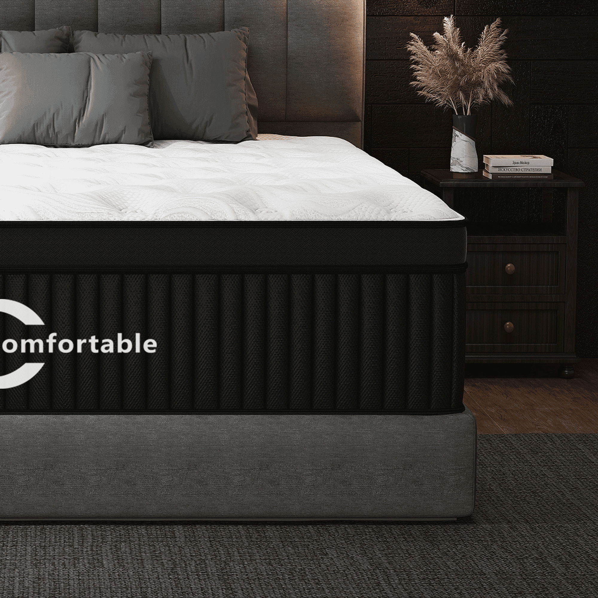 12 inch Twin Size Classic Hybrid Mattress Individually Pocketed Springs, Back Pain Relief, Mattress in Box, CertiPUR-US