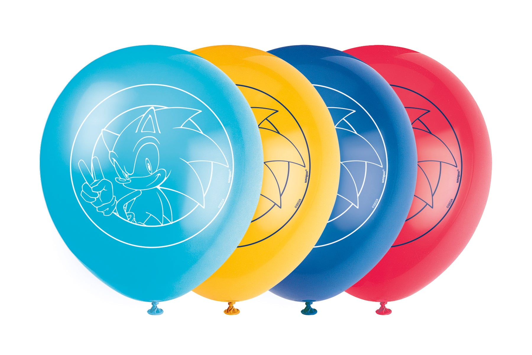 12 inch Unique Sonic The Hedgehog (8 Pk) Latex Balloons (8 Pack) - Party Supplies Decorations