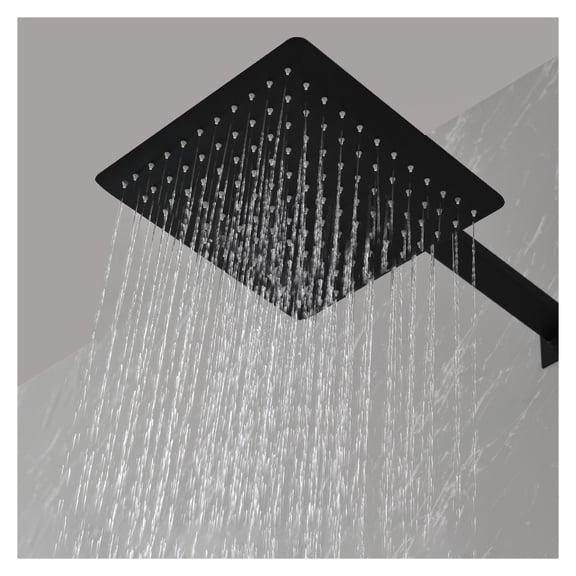 12" Wall Mount Rainfall Square Shower Head