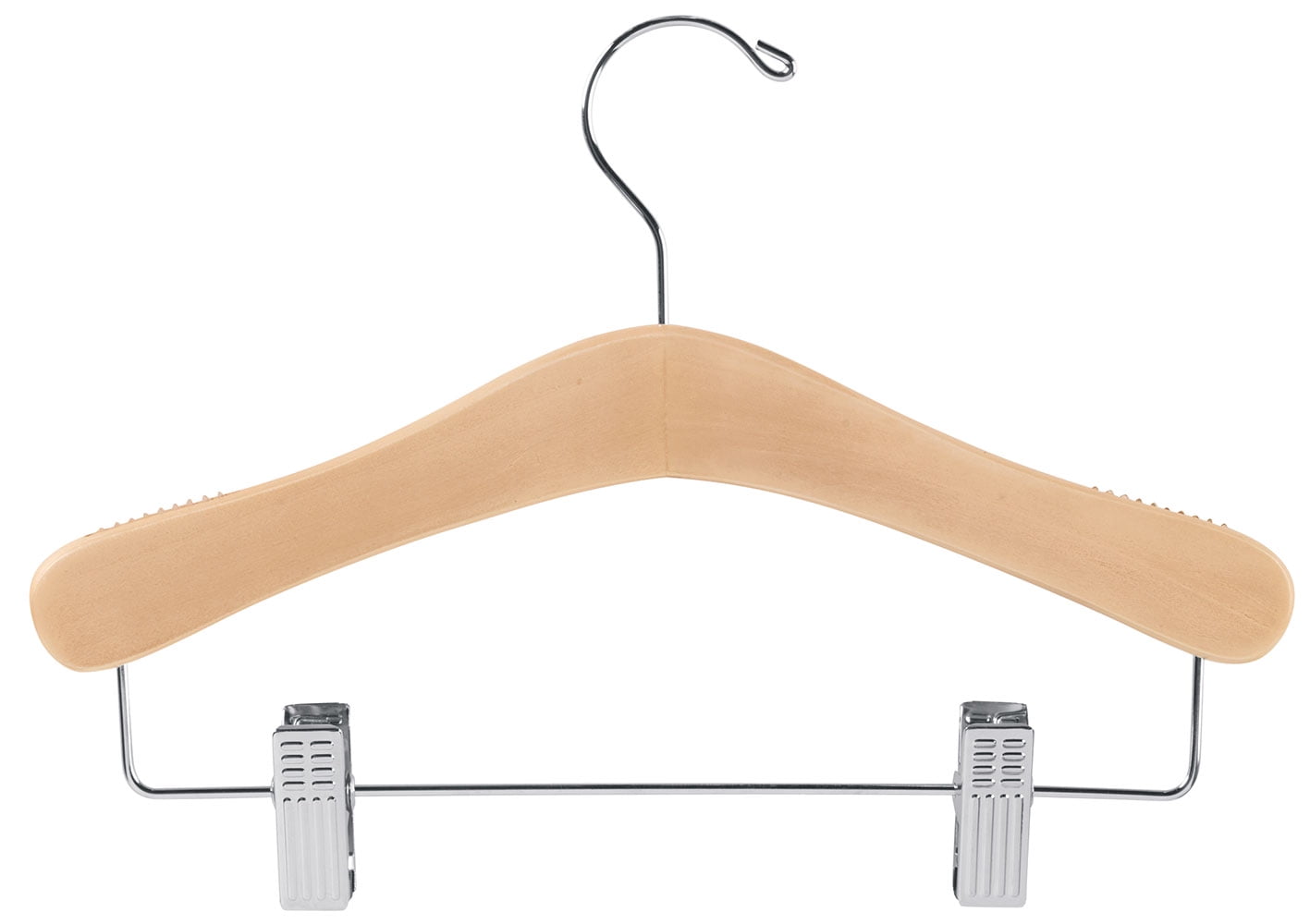 SSWBasics 12 inch Wood Children's Skirt and Pants Hangers - Case of 50