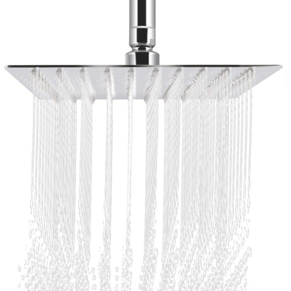 12-inch ultra-thin overhead shower head, square stainless steel material