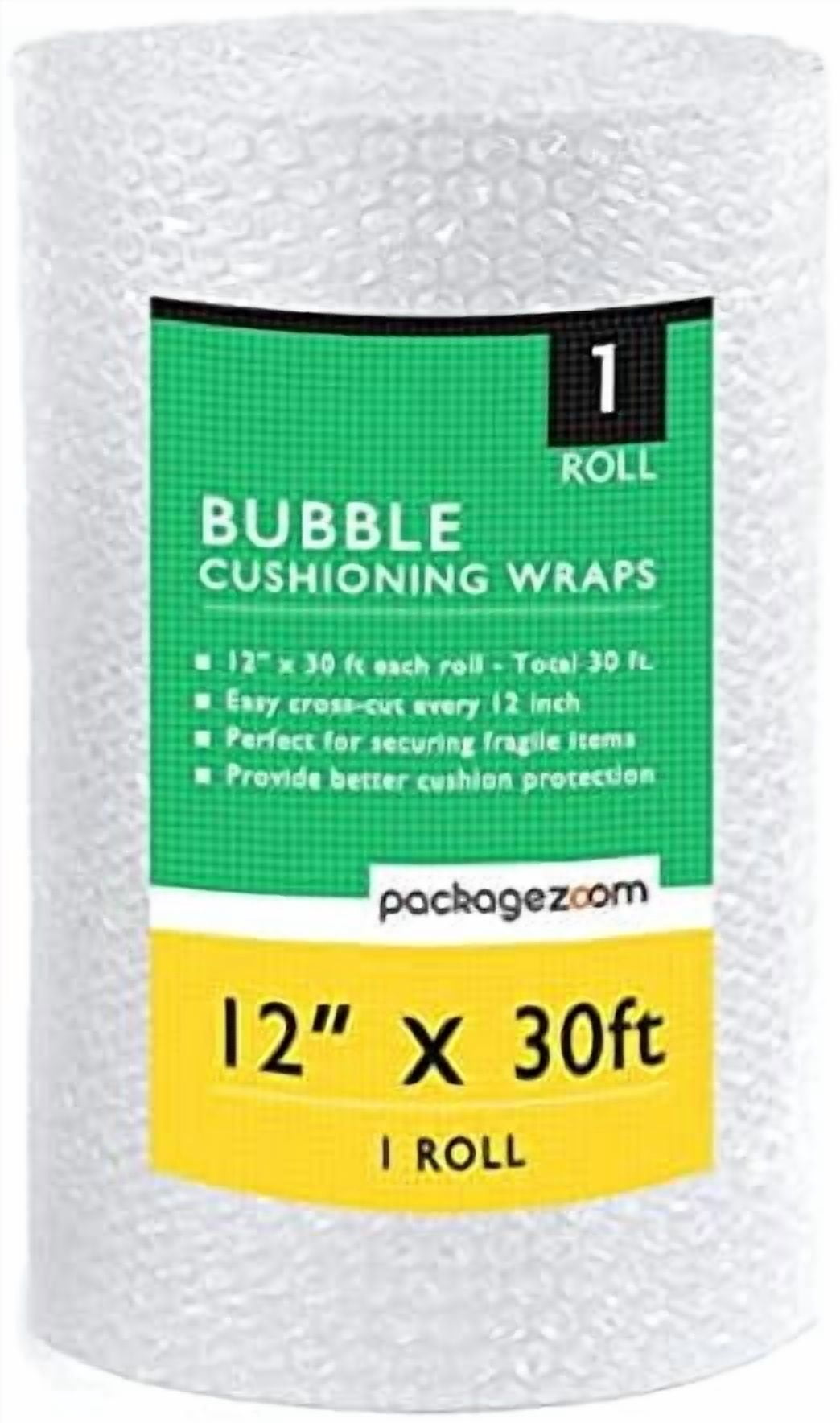 12 inch x 30 ft Bubble Cushioning Wrap, Perforated Every 12" Protective Packing Moving & Shipping Supplies for Boxes & Fragile Items