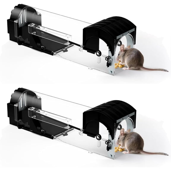 12 inches Enlarged No Kill Rat Live Chipmunk Rodent Trap for Indoor and Outdoor Small Animal@ - Mouse Voles Hamsters Live Cage Catch and Release, Humane Mouse Traps 2 Pack#!