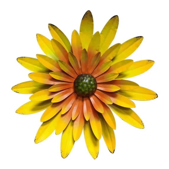 12 inches Metal Flowers Wall Decor Metal Wall Art Decorations Hanging for Indoor Outdoor Home Bathroom Bedroom