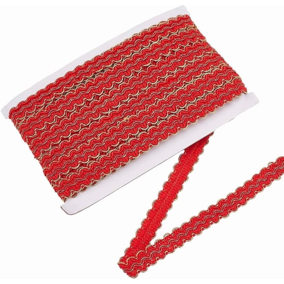 12 m Polyester Lace Trim Ribbon Clothing Accessories Red 5/8 inch(15mm)