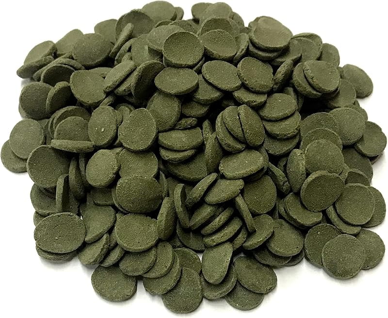 12 mm Alage Wafer - Sinking Algae Wafers That Provides Balanced Diet for Plecos, Snails, Cory Cats, Catfish, Shrimp, and Crayfish (8 oz)