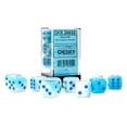 thumbnail image 1 of 12 mm D6 Cube Gemini Luminary Pearl Turquoise & White Dice, Pack of 36, 1 of 1