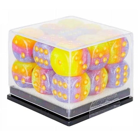 12 mm D6 Cube Set - Tahitian Sunset - 18 Count