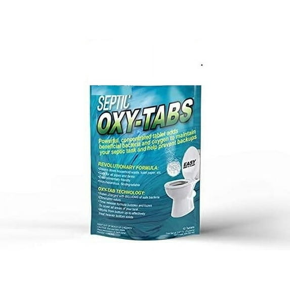 12 month Pro Strength EcoNow OxyTabs Super Septic Cleaner 6 Billion Bacteria Septic Cleaner #1 USA