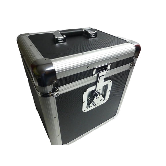 12" or LP Record Box Euro Style Case Holds Up To 60 Vinyl Records