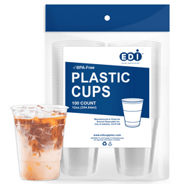 PAMI 7oz Clear Plastic Cups [Pack of 100] - Disposable Drinking Glasses  Bulk - BPA-Free Party Cups F…See more PAMI 7oz Clear Plastic Cups [Pack of