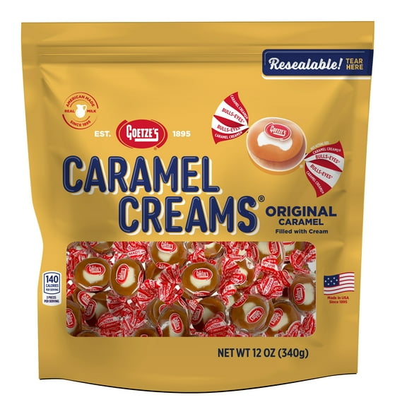 Goetze's Original Caramel Creams, Peanut Free, 12oz