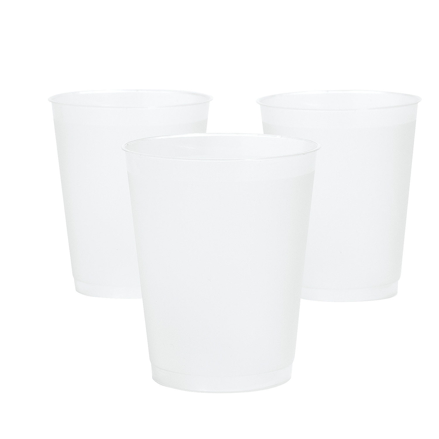 12 oz. Clear Frosted Plastic Cups 50 Pieces