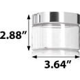thumbnail image 1 of 12 oz Clear Plastic Straight Sided Jar with Metal Silver Overshell Lid (12 pack), 1 of 4