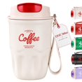thumbnail image 1 of 12 oz Coffee Vacuum Flask, 316 Stainless Steel Insulated Travel Mug with Lid and Handle for Hot Cold Drinks, Camping, Home and Office, 1 of 7