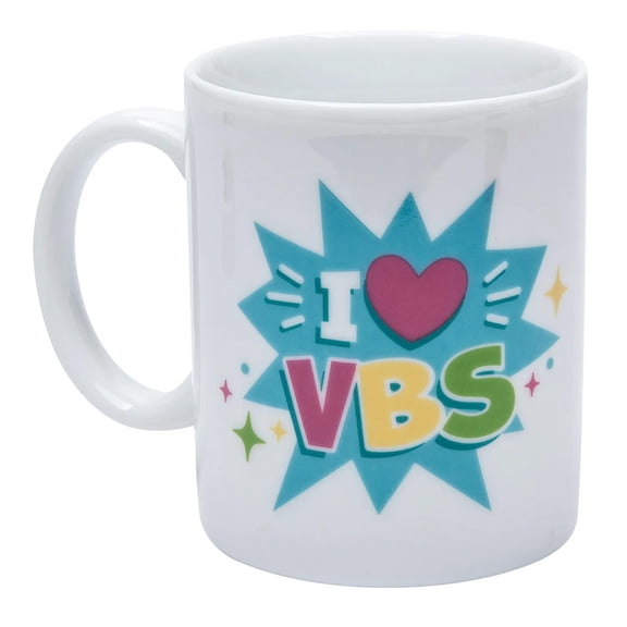 12 oz. Colorful I Love VBS Ceramic Mug