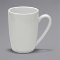 thumbnail image 1 of 12 oz Cream White Ware Narrow Rim Porcelain Euro Mug, 1 of 1