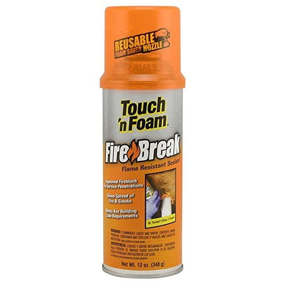 12 oz Dap 501212 Touch 'N Foam, Firebreak Fire Break Flame Resistant Sealant Pack of 12