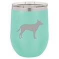 thumbnail image 1 of 12 oz Double Wall Vacuum Insulated Stainless Steel Stemless Wine Tumbler Glass Coffee Travel Mug With Lid Australian Kelpie (Teal), 1 of 1
